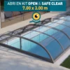 ABRI OPEN & SAFE CLEAR 7 X 3 -Magasin Piscine abri open safe clear 7 x 3