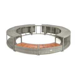 ENTOURAGE ROTIN GRIS SPA GONFLABLE Diam. 180cm -Magasin Piscine entourage rotin gris spa gonflable diam 180cm 4