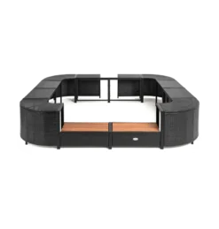 ENTOURAGE ROTIN NOIR SPA GONFLABLE 188x188cm 7 ENTOURAGE ROTIN NOIR SPA GONFLABLE 188x188cm -Magasin Piscine entourage rotin noir spa gonflable 188x188cm 2