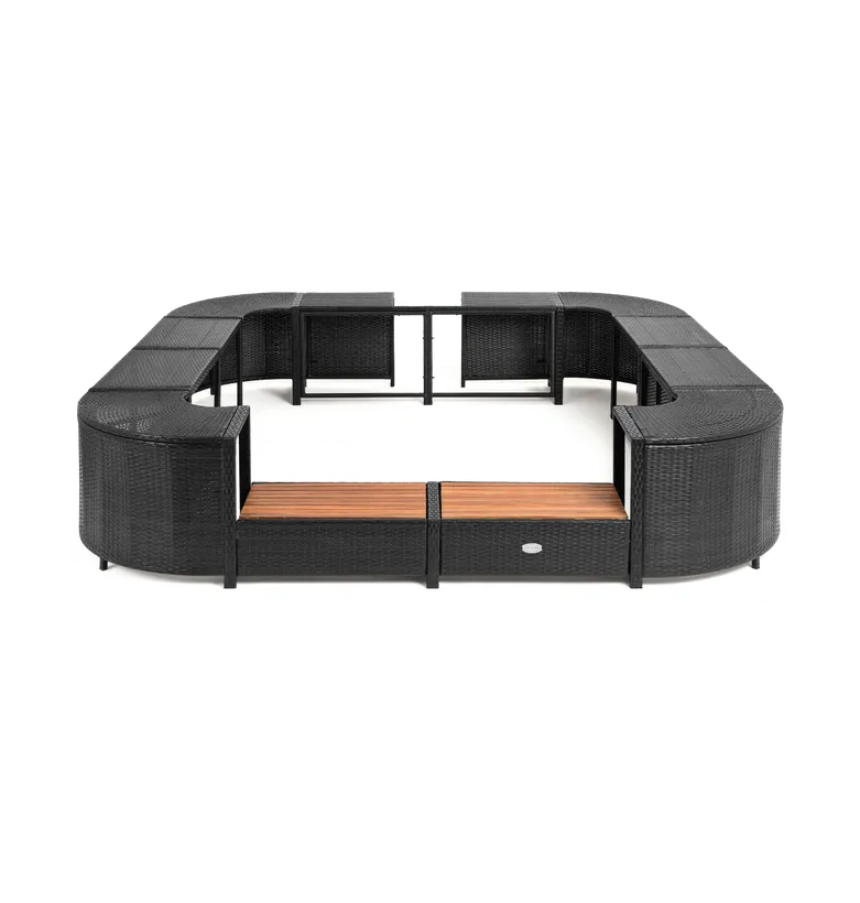 ENTOURAGE ROTIN NOIR SPA GONFLABLE 188x188cm 5 ENTOURAGE ROTIN NOIR SPA GONFLABLE 188x188cm – Image 3