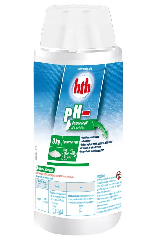 HTH PH MOINS MICRO-BILLES 3kg 3 HTH PH MOINS MICRO-BILLES 3kg