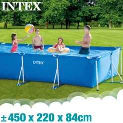 PISCINE INTEX METAL FRAME JUNIOR RECT. 4,50x2,20 H 0,84 -Magasin Piscine piscine intex metal frame junior rect 4 50x2 20 h 0 84 2